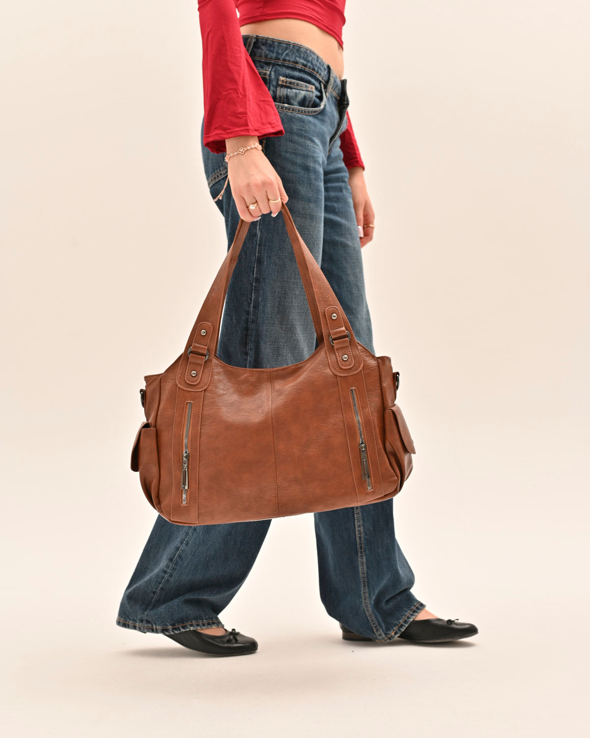 VINTAGE CITY BAG - CAMEL