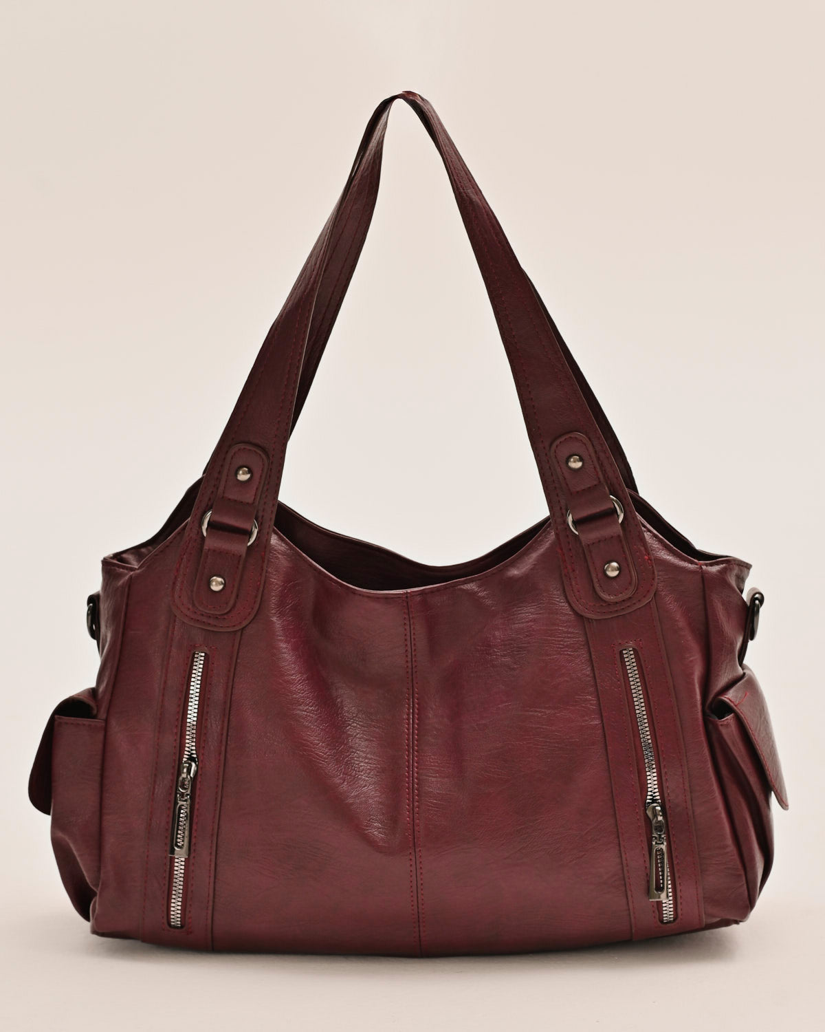 VINTAGE CITY BAG - BURGUNDY