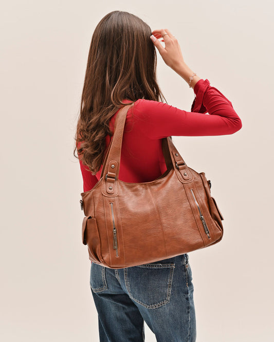 VINTAGE CITY BAG - CAMEL